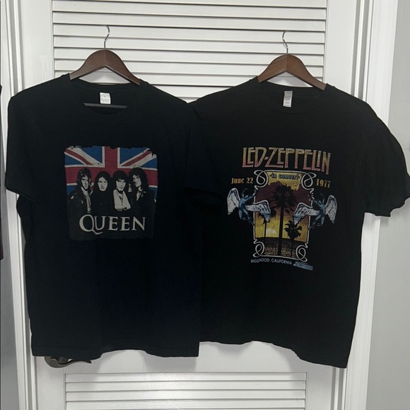 Queen and Led Zeppelin Graphic T-Shirts - Picture 1 of 3